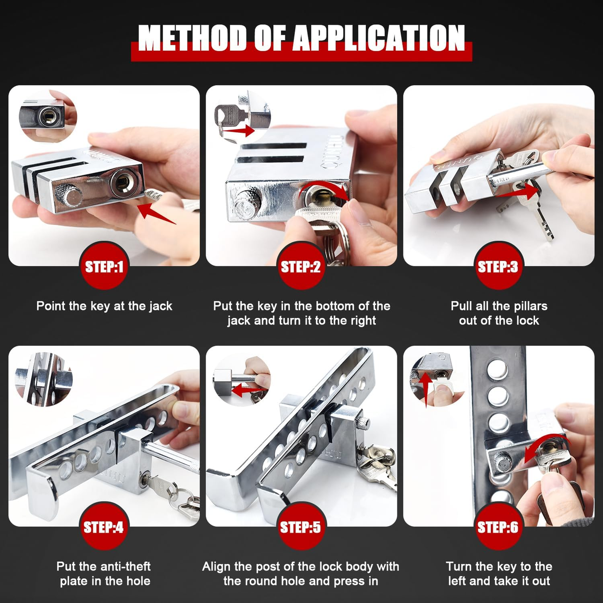 Anti-Theft Car Brake Pedal Lock,Portable Pedal Lock