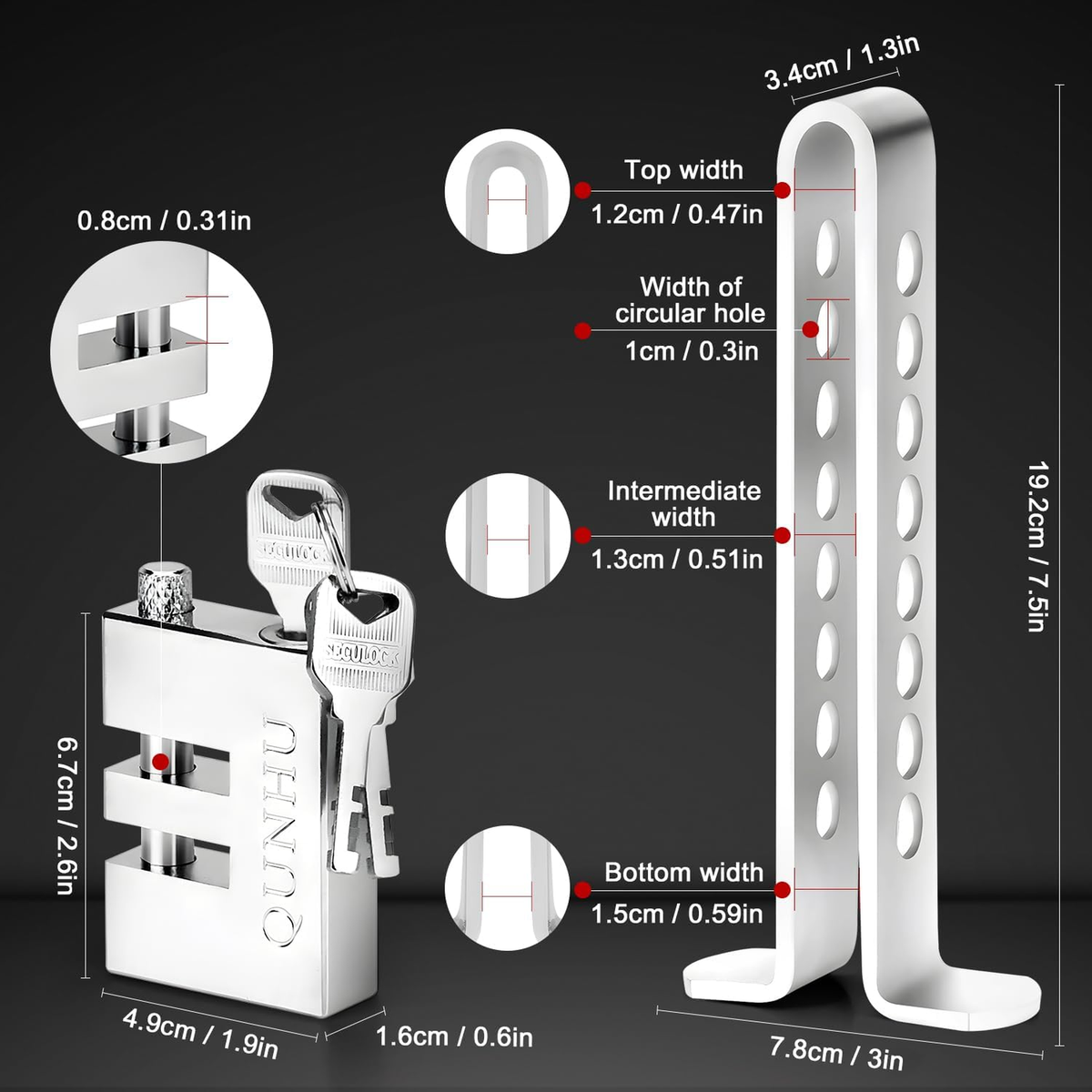 Anti-Theft Car Brake Pedal Lock,Portable Pedal Lock