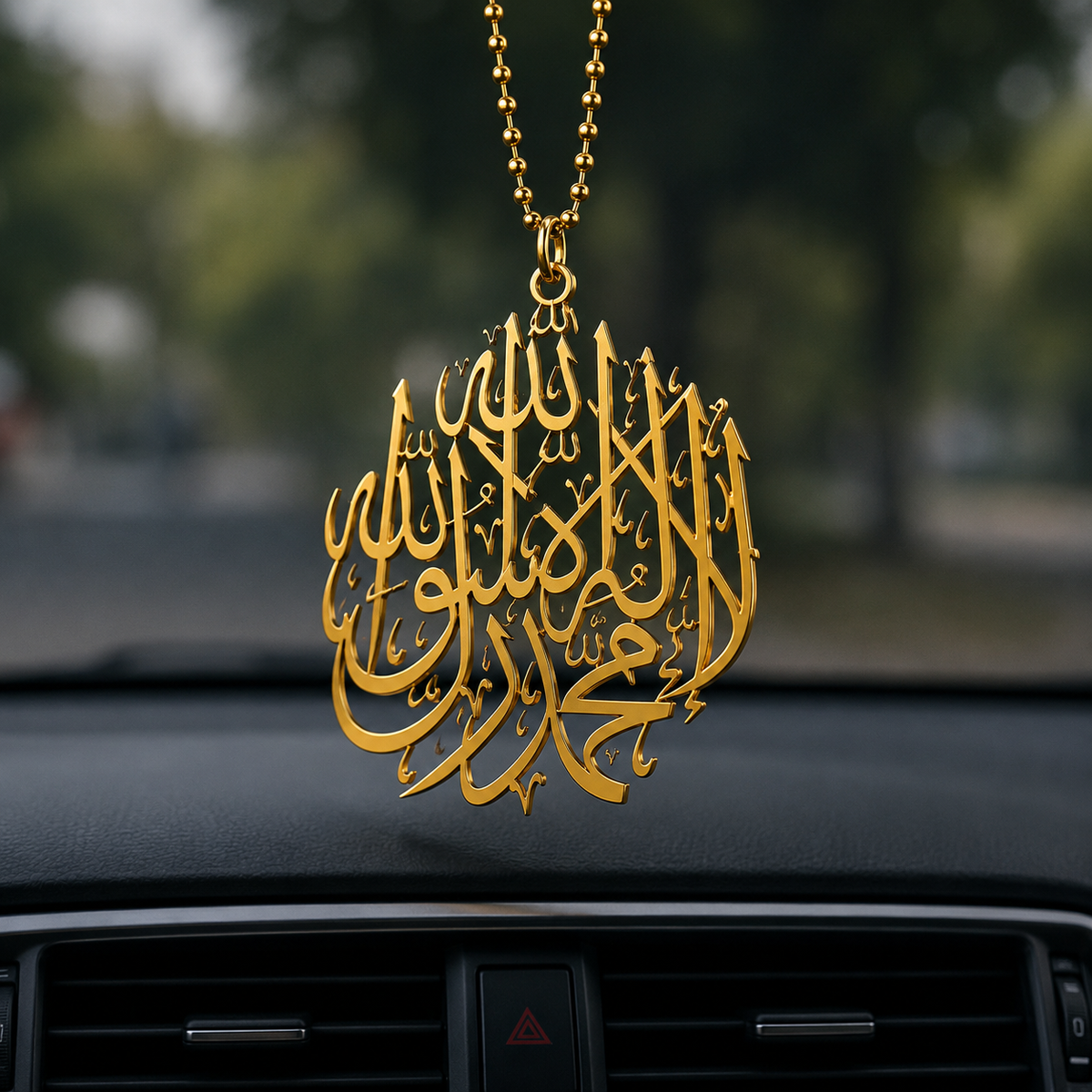 Islamic Car Hanging Stainless Steel Pendant with Chain