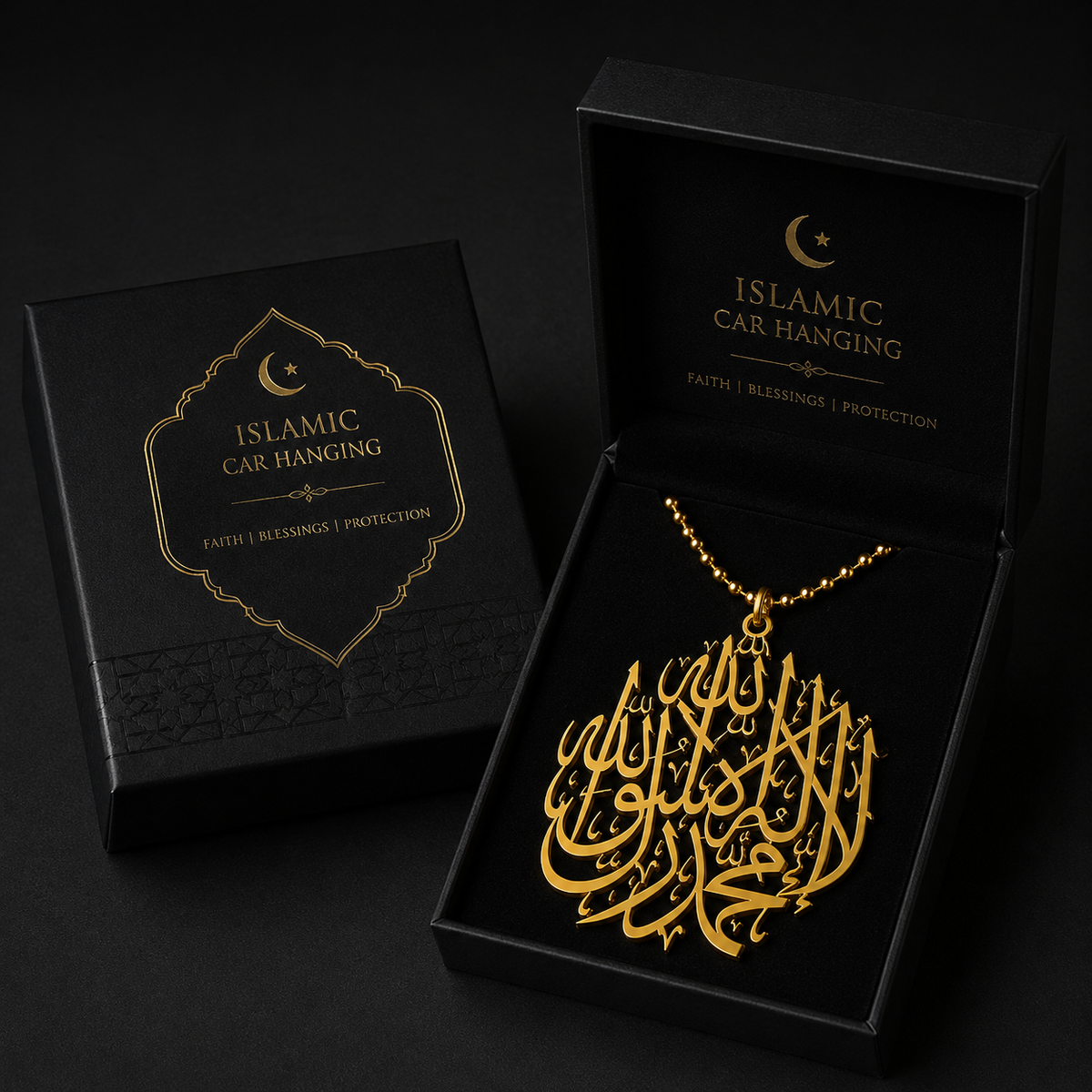 Islamic Car Hanging Stainless Steel Pendant with Chain